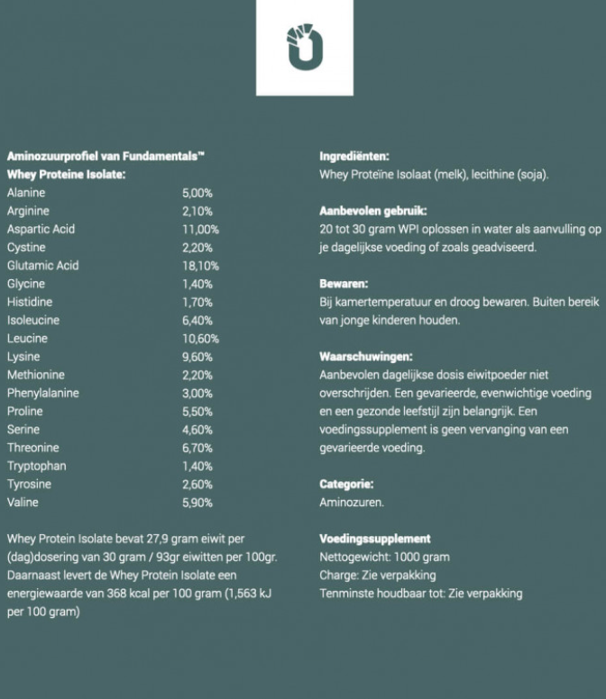 Fundamentals eiwitpoeder 1000 gram