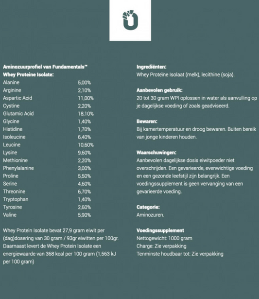 Fundamentals eiwitpoeder 1000 gram