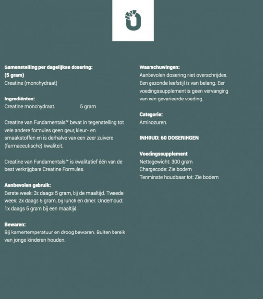 Fundamental creatinemonohydraat 300 gram